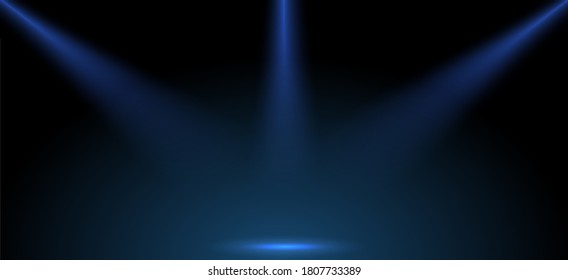 spotlights. Light Effects. Realistic falling snowflakes. Vector illustration