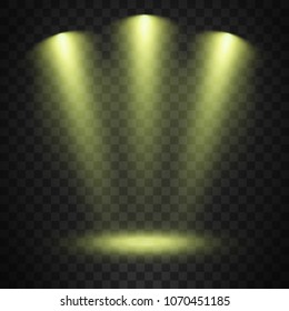 Spotlights on transparent background