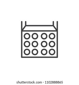 Spotlights outline icon. linear style sign for mobile concept and web design. Strobe lights simple line vector icon. Symbol, logo illustration. Pixel perfect vector graphics