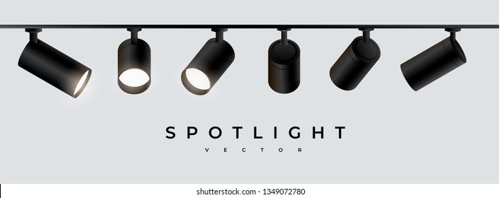 Spotlights realistic transparent background for show contest or interview vector illustration eps 10