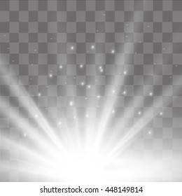 Spotlights scene light effects. Stage light spotlight vector. Vector illustration.