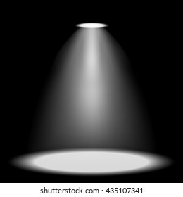 Spotlights shining on transparent background