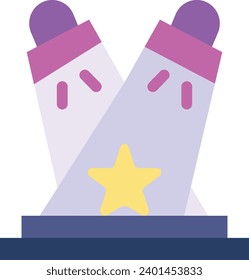 Spotlights single vector line icon
