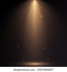 Spotlights. Spotlight effect for stage and presentation illuminated by spotlights. Vector illustration.	
