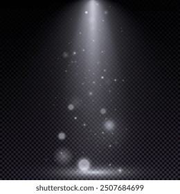 Spotlights. Spotlight effect for stage and presentation illuminated by spotlights. Vector illustration.	
