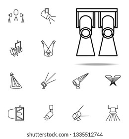 spotlights for the stage icon. Spotlight icons universal set for web and mobile