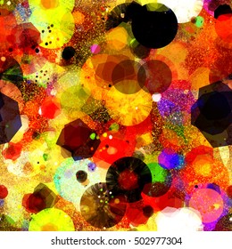Spots and circles background. Colorful seamless abstract pattern