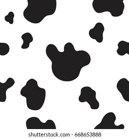 Spots Cow skin seamless pattern. Vector illustration.
