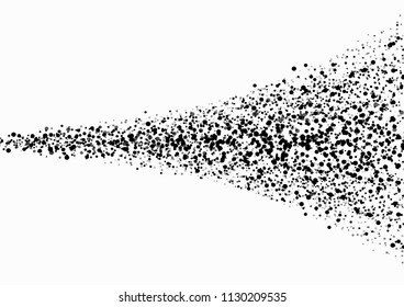 Spots, dots scatter black noise and grain distress textured on white space abstract background vector illustration