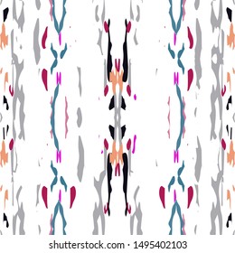 Spots, Ikat. Tie Dye, Batik. Ornament. Watercolor Surface. Endless Repeat Painting.  Rose Gray Native Modern Vintage Canvas.  Organic Geometry Tie dye Element.