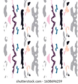 Spots, Ikat. Tie Dye, Batik. Ornament. Watercolor Surface. Endless Repeat Painting.  Rose Gray.