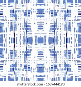 Spots, Ikat. Tie Dye, Batik. Seamless Pattern.  Geometric Surface. Hand Drawn Painted.  Blue Cyan Native Old Ancient Embroidery.  Medallion Graphic Tie dye Ornament.