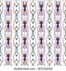 Spots, Ikat. Tie Dye, Batik. Ornament. Watercolor Surface. Endless Repeat Painting.  Bordo Gray Ancient Tribal Geo Bed Linen.  Natural Graphic Tie dye Element.