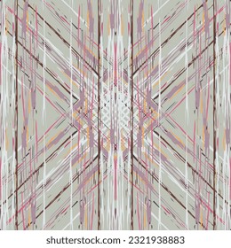 Lugares, Ikat. Cielo, Batik. Patrón sin inconvenientes. Superficie geométrica. Mano Dibujada Pintada. Diseño de tejido de Shibori Tribal. Viejo Folclore Gris Amarillo Textil. Patrón de tinte de tejas trenzadas con geometría tradicional.