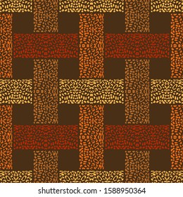 Spots of a Leopard. Ethnic boho seamless background. Tribal pattern.  Vector illustration for web design or print.