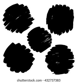 The spots of paint. Black and white version.