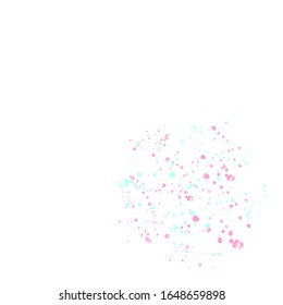 Spots of paint on a white background.