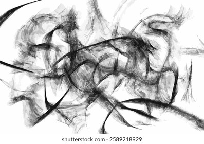The spots are painted with a brush. Black and white
vector illustration. EPS 10