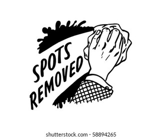Spots Removed - Hand Wiping Away Stain