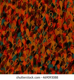 Spots in the shape of inverted drops. Abstract pattern. Seamless vector background, for fabric, packaging, paper, home design