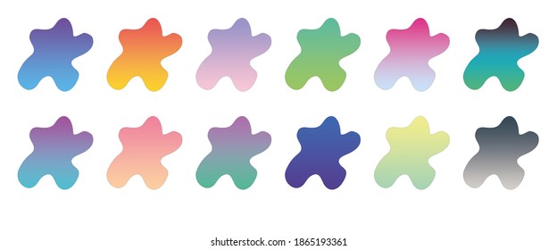 Spots vector colorful gradient to white background