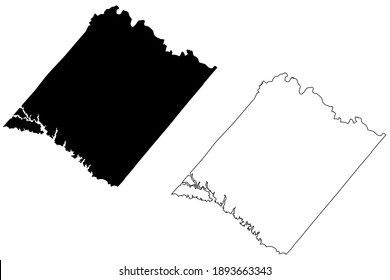 Condado de Spotsylvania, Commonwealth of Virginia (condado de los EE.UU., Estados Unidos de América, EE.UU., EE.UU.) mapa de ilustración vectorial, dibujo de garabatos Spotsylvania mapa