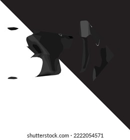 Spotted 3d symbol with a transparent background