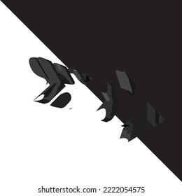 Spotted 3d symbol with a transparent background