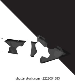 Spotted 3d symbol with a transparent background