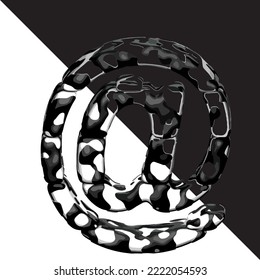 Spotted 3d symbol with a transparent background