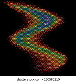 Spotted abstract background halftone effect. Colorful illustration 