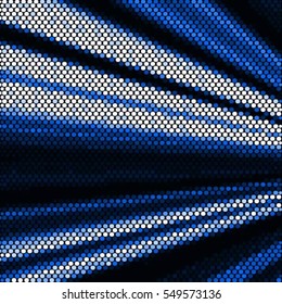 Spotted abstract background halftone effect. Colorful blue ray vector illustration