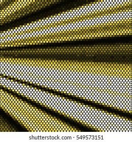 Spotted abstract background halftone effect. Colorful yellow ray vector illustration