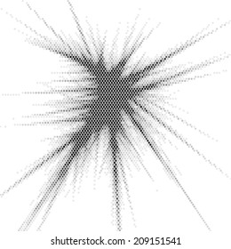 Spotted abstract background halftone effect.Star illustration.