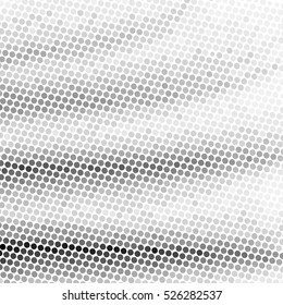Spotted abstract background halftone wave effect. Vector illustration