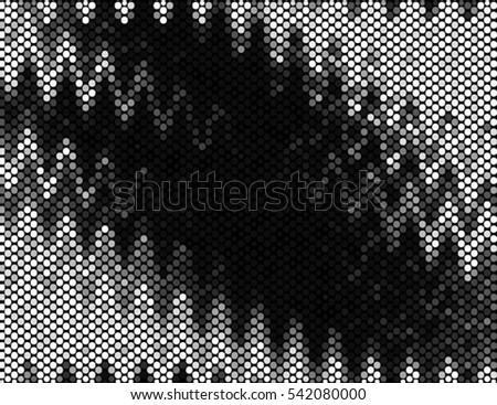 Spotted abstract background halftone wave effect. Vector illustration
