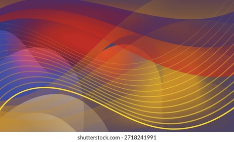 Fondo abstracto manchado con líneas onduladas y Formas que fluyen. Una excelente ilustración para publicidad, carteles, postales, tarjetas de visita, atributos corporativos y sus otros proyectos. Vector.