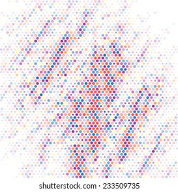 Spotted abstract colorful background halftone effect. 