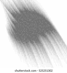 Spotted abstract line background halftone effect. Vector illustration