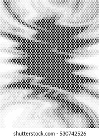 Spotted abstract vector background halftone wave effect