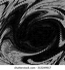 Spotted abstract wave background halftone effect. Vector illustration