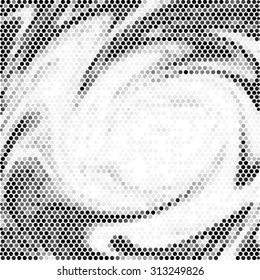 Spotted abstract wave background halftone effect. Vector illustration