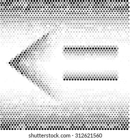 Spotted arrow sign. Vector illustration