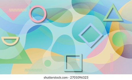 Plano de fundo da arte em tons suaves. Ótimo modelo de ilustração para projetar blogs, contas de mídia social, design corporativo, publicidade e outros projetos. Vetor.