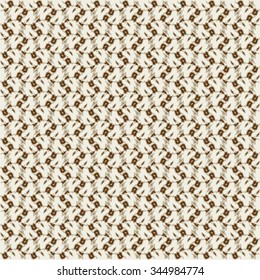 Spotted background. White and brown. Knitted pattern. Vector.