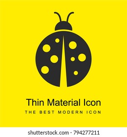 Spotted beetle insect of a garden bright yellow material minimal icon or logo design