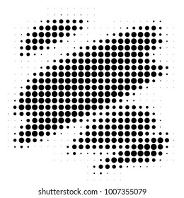 Spotted black and white grunge line background. Abstract halftone illustration background. Grunge grid polka dot background pattern
