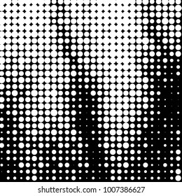 Spotted black and white grunge line background. Abstract halftone illustration background. Grunge grid polka dot background pattern
