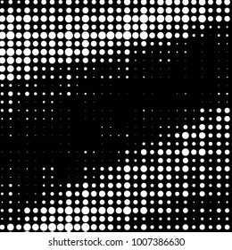 Spotted black and white grunge line background. Abstract halftone illustration background. Grunge grid polka dot background pattern
