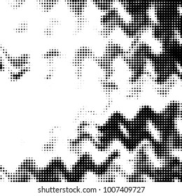 Spotted black and white grunge line background. Abstract halftone illustration background. Grunge grid polka dot background pattern
